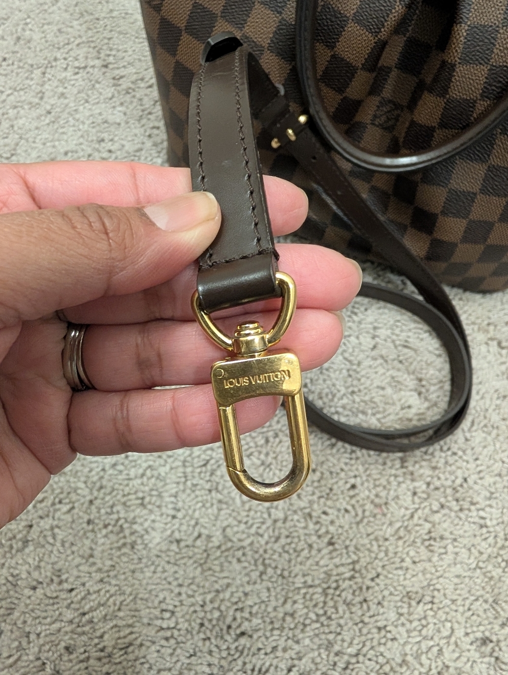 Authentic Louis Vuitton Sienna MM Damier Ebene w/COA - Picture 14 of 16